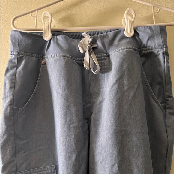 FIGS Size small heather indigo scrub top and bottom - Picture 2 of 5